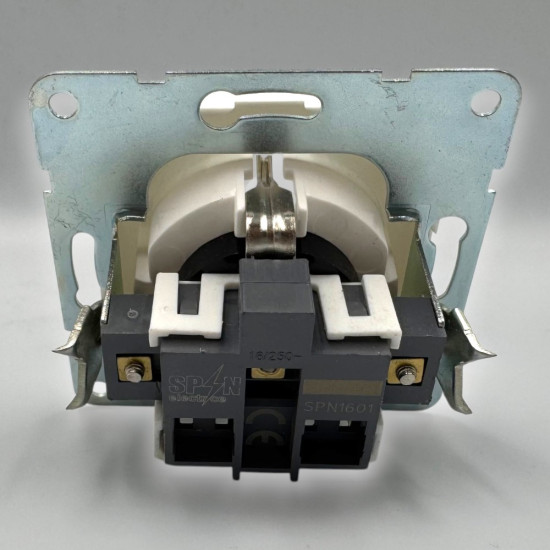 Priza Simpla 2P+E, Spin Top, Alba