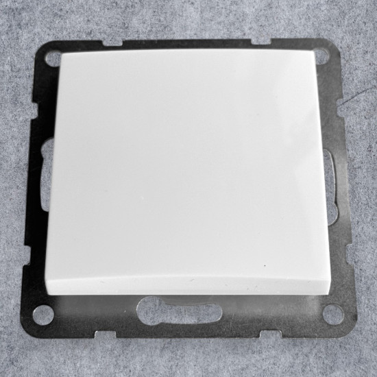 Intrerupator Simplu Spin Top, Alb