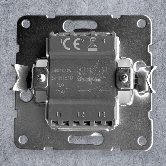 Intrerupator Simplu Spin Top, Alb