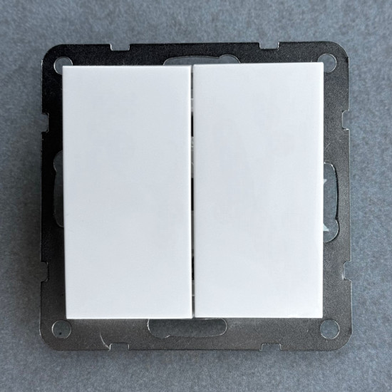 Intrerupator Dublu Spin Top, Alb