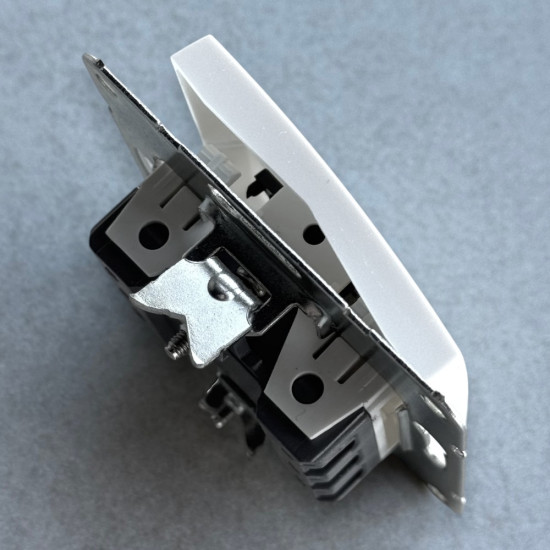 Intrerupator Dublu Spin Top, Alb