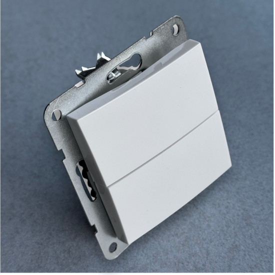 Intrerupator Dublu Spin Top, Alb