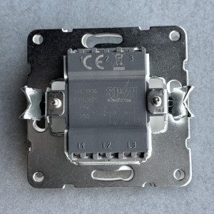 Intrerupator Dublu Spin Top, Alb