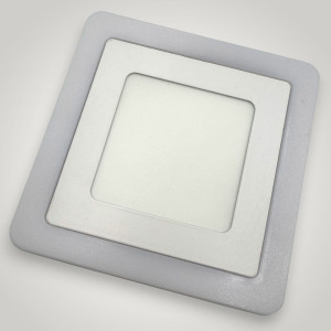 Spot LED Patrat Doua Culori 18+6W 3000k-6500k  Trei Functii