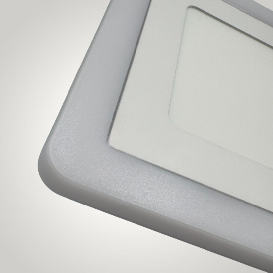 Spot LED Patrat Doua Culori 18+6W 3000k-6500k  Trei Functii