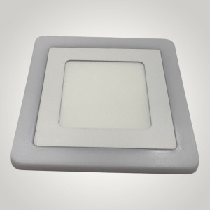 Spot LED Patrat Doua Culori 18+6W 3000k-6500k  Trei Functii