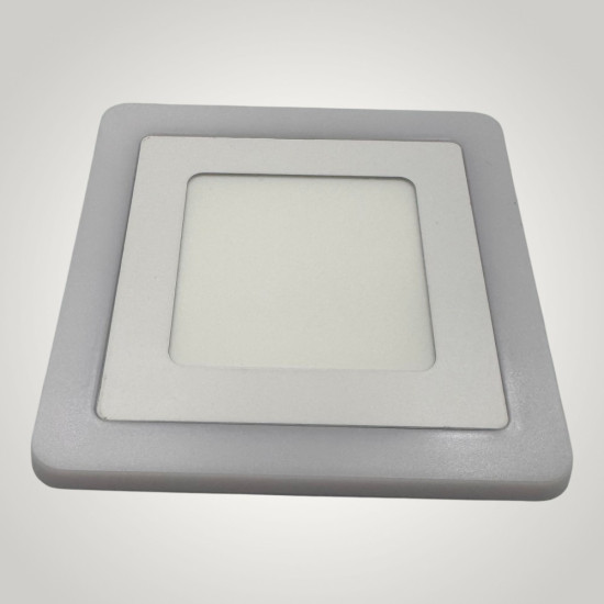 Spot LED Patrat Doua Culori 18+6W 3000k-6500k  Trei Functii