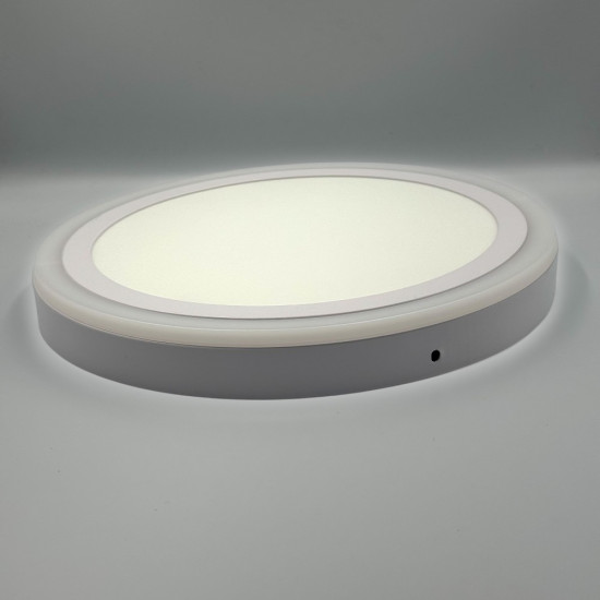 Spot LED Rotund Aplicat Doua Culori  24+12W 3000k-6500k  Trei Functii