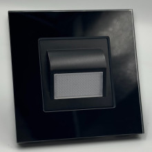 Spot led Scara din sticla,negru 1W, 4000K, lumina neutra