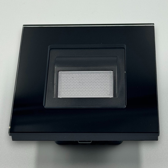 Spot led Scara din sticla,negru 1W, 4000K, lumina neutra
