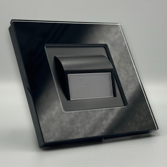 Spot led Scara din sticla,negru 1W, 4000K, lumina neutra