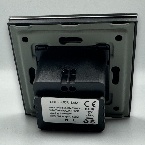 Spot led Scara din sticla,negru 1W, 4000K, lumina neutra