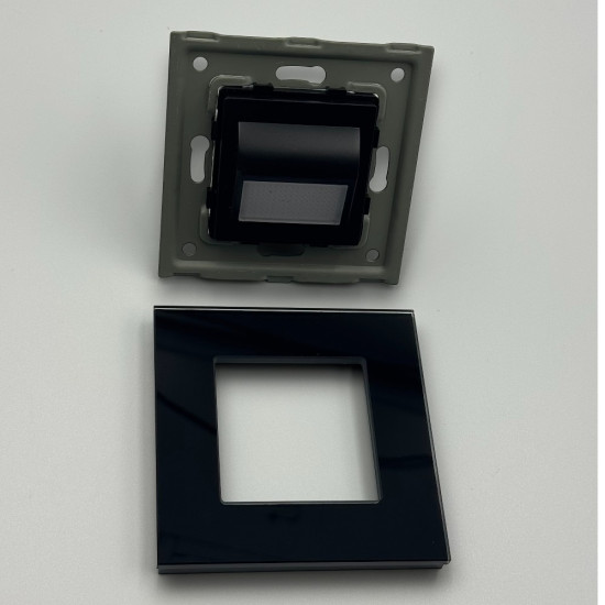 Spot led Scara din sticla,negru 1W, 4000K, lumina neutra