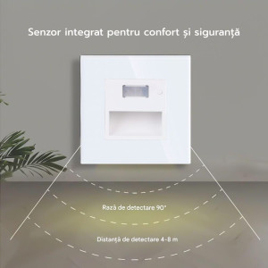 Spot led Scara cu senzor din sticla,alb 1.5W, 1800K-7500K