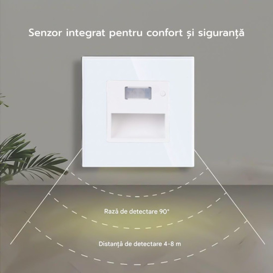 Spot led Scara cu senzor din sticla,alb 1.5W, 1800K-7500K