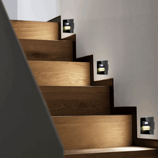 Spot led Scara cu senzor din sticla,negru 1.5W, 1800K-7500K