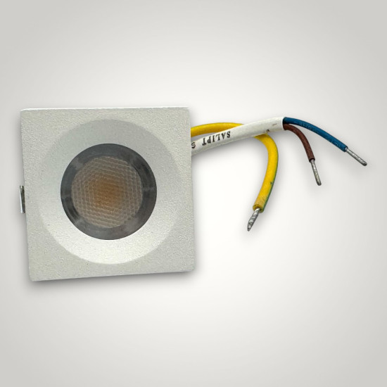 Spot LED Patrat pentru Mobila, 35x35mm, 3W  4100K, lumina neutra