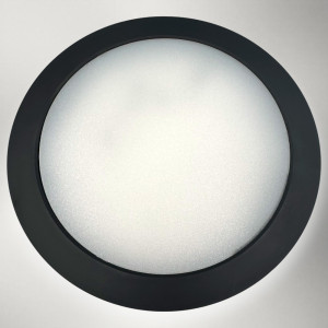 Spot Led Sole cu rama neagra, rotund ingropat Ø220, 24W, 4100K, lumina neutra