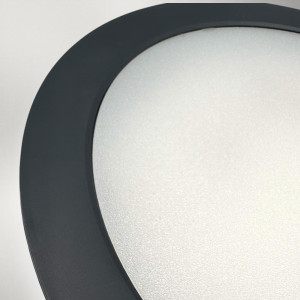 Spot Led Sole cu rama neagra, rotund ingropat Ø220, 24W, 4100K, lumina neutra