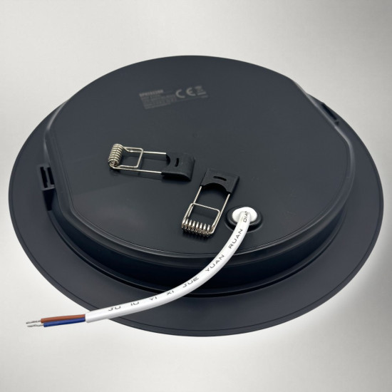 Spot Led Sole cu rama neagra, rotund ingropat Ø220, 24W, 4100K, lumina neutra