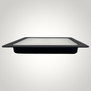 Spot Led Sole cu rama neagra, patrat ingropat 220x220, 24W, 4100K, lumina neutra