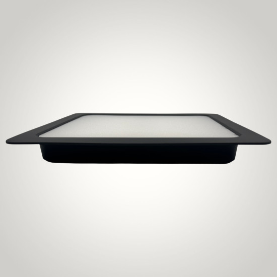 Spot Led Sole cu rama neagra, patrat ingropat 220x220, 24W, 4100K, lumina neutra
