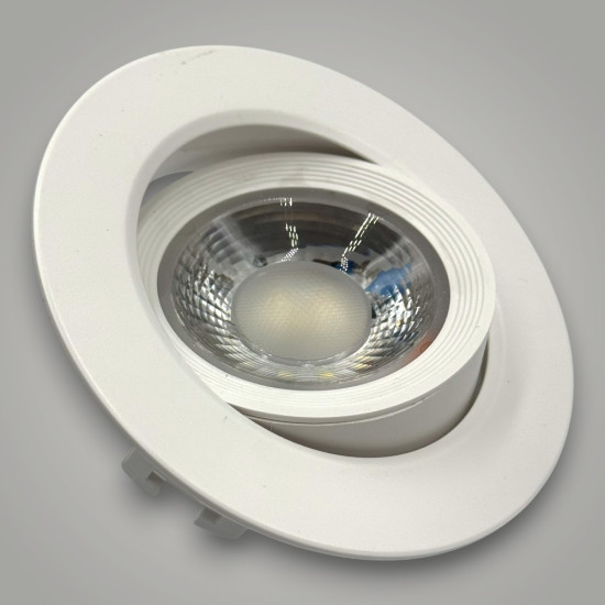 Spot Led COB Rotund alb, Ø95, 9W=160W, 6500K, lumina rece