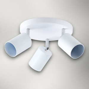 Spot Rotund Reglabil Alb 3 X GU10 200mm