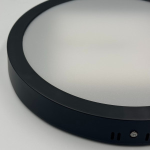 Spot Led Sole cu rama neagra, rotund aplicat  Ø300, 36W, 4100k, lumina neutra