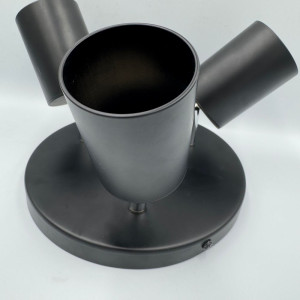 Spot Rotund Reglabil Negru 3 X GU10 200mm
