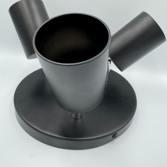 Spot Rotund Reglabil Negru 3 X GU10 200mm