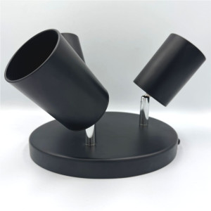 Spot Rotund Reglabil Negru 3 X GU10 200mm