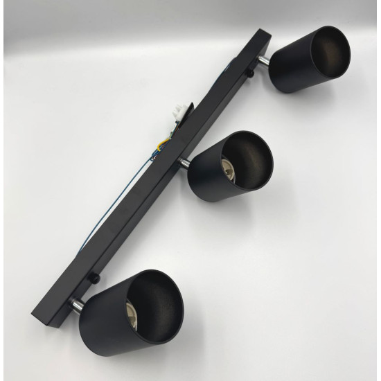 Spot Liniar Reglabil Negru 3 X GU10 450mm