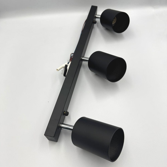 Spot Liniar Reglabil Negru 3 X GU10 450mm