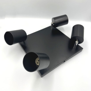 Spot Patrat Reglabil Negru 4 X GU10 250mm
