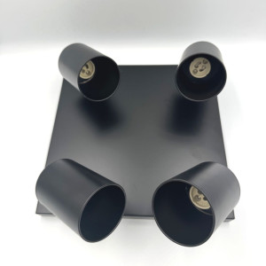 Spot Patrat Reglabil Negru 4 X GU10 250mm