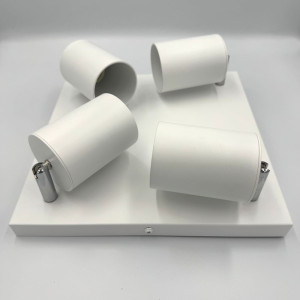 Spot patrat reglabil  alb 4 X GU10 250mm