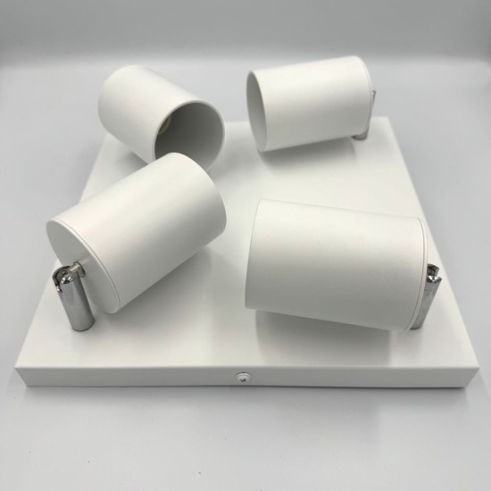 Spot patrat reglabil  alb 4 X GU10 250mm