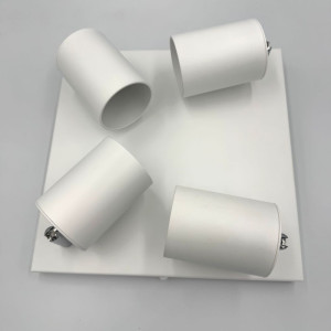 Spot patrat reglabil  alb 4 X GU10 250mm