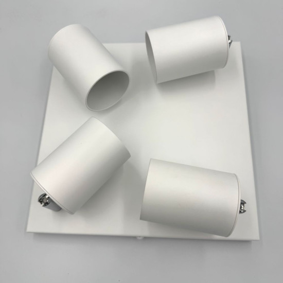 Spot patrat reglabil  alb 4 X GU10 250mm