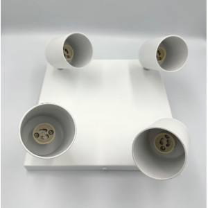 Spot patrat reglabil  alb 4 X GU10 250mm