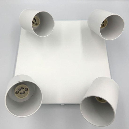Spot patrat reglabil  alb 4 X GU10 250mm