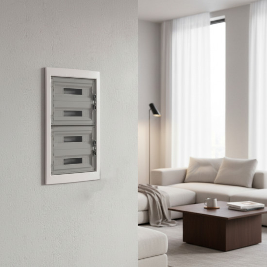 Tablou sigurante incastrat 72module Gewiss cu bareta inclusa - GW40611BD