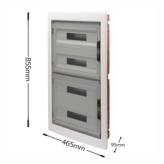 Tablou sigurante incastrat 72module Gewiss cu bareta inclusa - GW40611BD