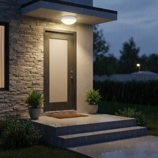 Aplica LED cu senzor de miscare 360°, Ø171, 15W=100W, 1200Lm, IP65