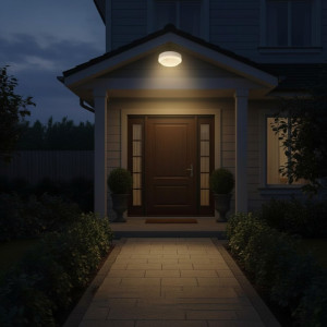 Aplica LED cu senzor de miscare 360°, Ø171, 15W=100W, 1200Lm, IP65