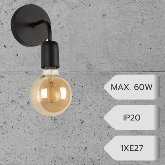 APLICA MOSSO NEGRU 1XE27 60W