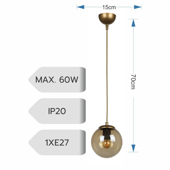 CANDELABRU MALTA ANTIQUE 1XE27 60W