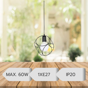 LUSTRA SELANIK NEGRU 1XE27 60W