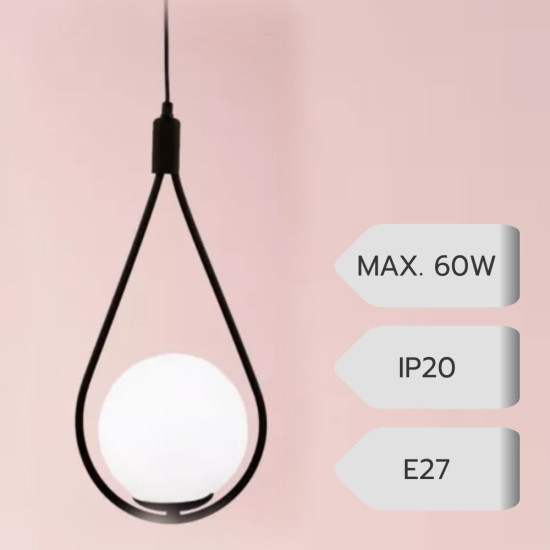 CANDELABRU MEKSIKA NEGRU 1XE27 60W